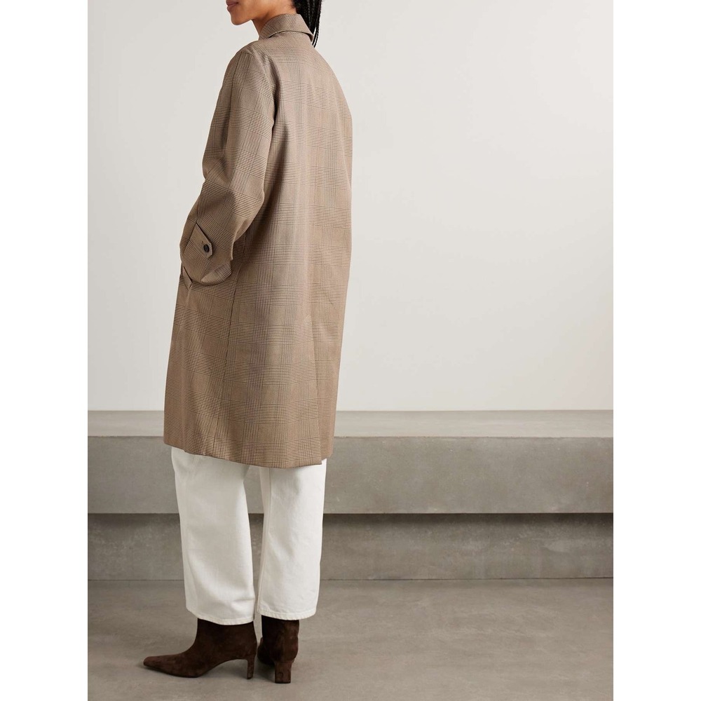 NWOT Nili Lotan Watson Duster Trench Coat in Beige Check Old Money/ Quiet Luxury - Picture 3 of 15